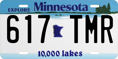 MN license plate 617TMR