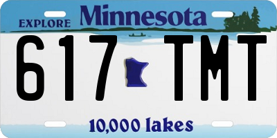 MN license plate 617TMT