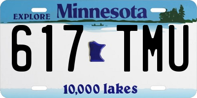 MN license plate 617TMU