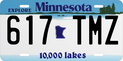 MN license plate 617TMZ