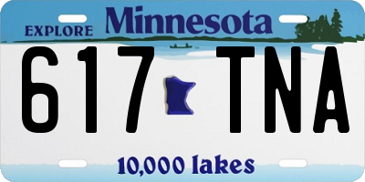 MN license plate 617TNA