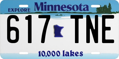 MN license plate 617TNE