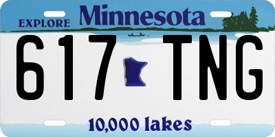 MN license plate 617TNG