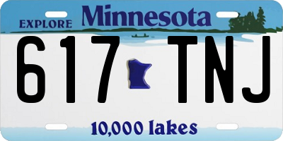 MN license plate 617TNJ
