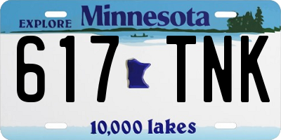 MN license plate 617TNK