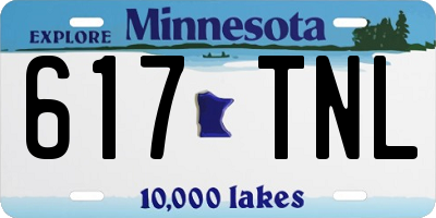MN license plate 617TNL