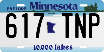 MN license plate 617TNP