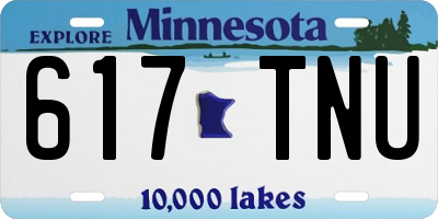 MN license plate 617TNU