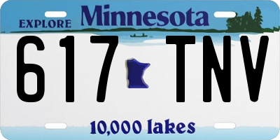 MN license plate 617TNV
