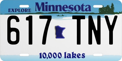 MN license plate 617TNY