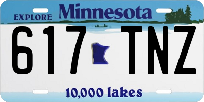 MN license plate 617TNZ