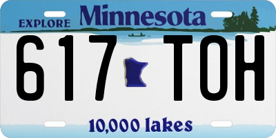 MN license plate 617TOH