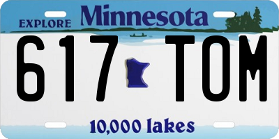 MN license plate 617TOM