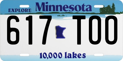 MN license plate 617TOO