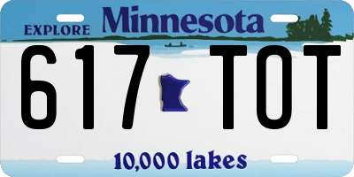 MN license plate 617TOT