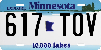 MN license plate 617TOV