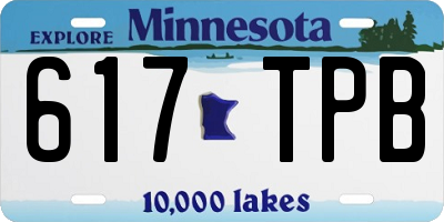 MN license plate 617TPB
