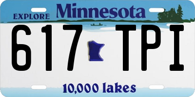 MN license plate 617TPI