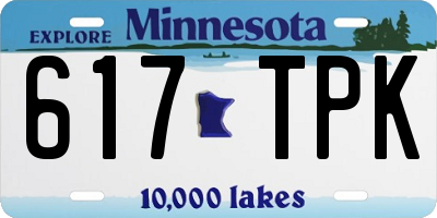 MN license plate 617TPK