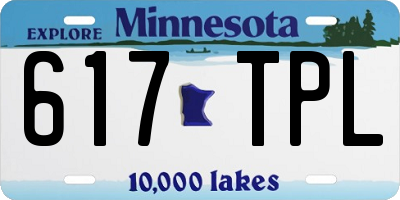 MN license plate 617TPL