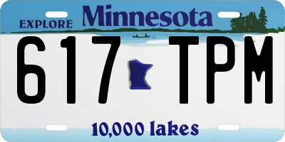 MN license plate 617TPM