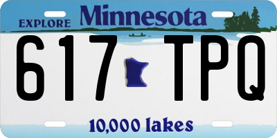 MN license plate 617TPQ
