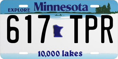 MN license plate 617TPR