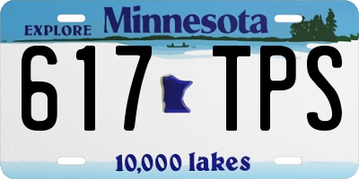 MN license plate 617TPS