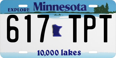 MN license plate 617TPT