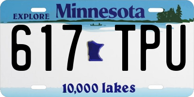 MN license plate 617TPU