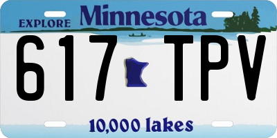 MN license plate 617TPV
