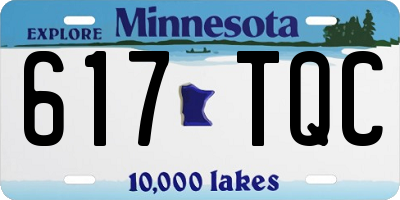 MN license plate 617TQC