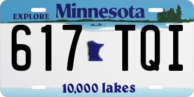 MN license plate 617TQI