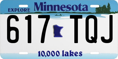 MN license plate 617TQJ