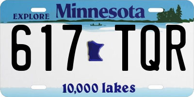 MN license plate 617TQR