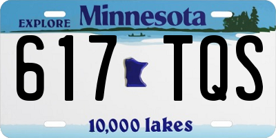 MN license plate 617TQS