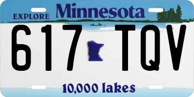 MN license plate 617TQV