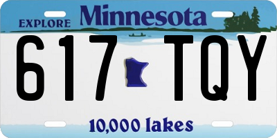 MN license plate 617TQY