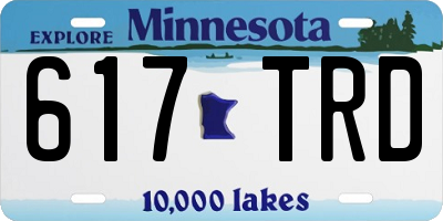 MN license plate 617TRD