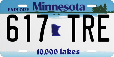 MN license plate 617TRE