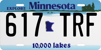 MN license plate 617TRF