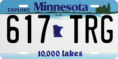 MN license plate 617TRG