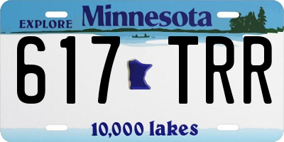 MN license plate 617TRR