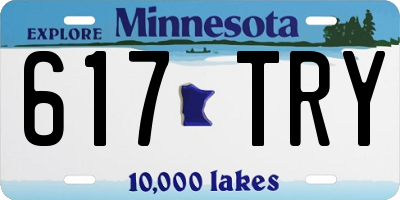 MN license plate 617TRY