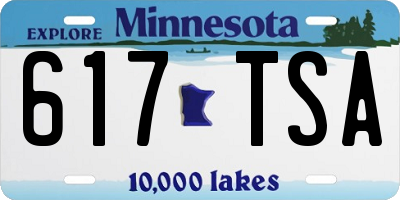 MN license plate 617TSA