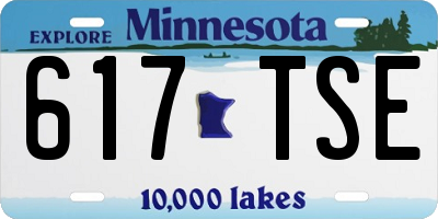 MN license plate 617TSE