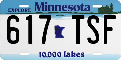 MN license plate 617TSF