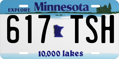 MN license plate 617TSH