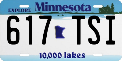 MN license plate 617TSI