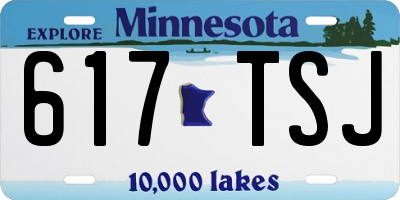 MN license plate 617TSJ